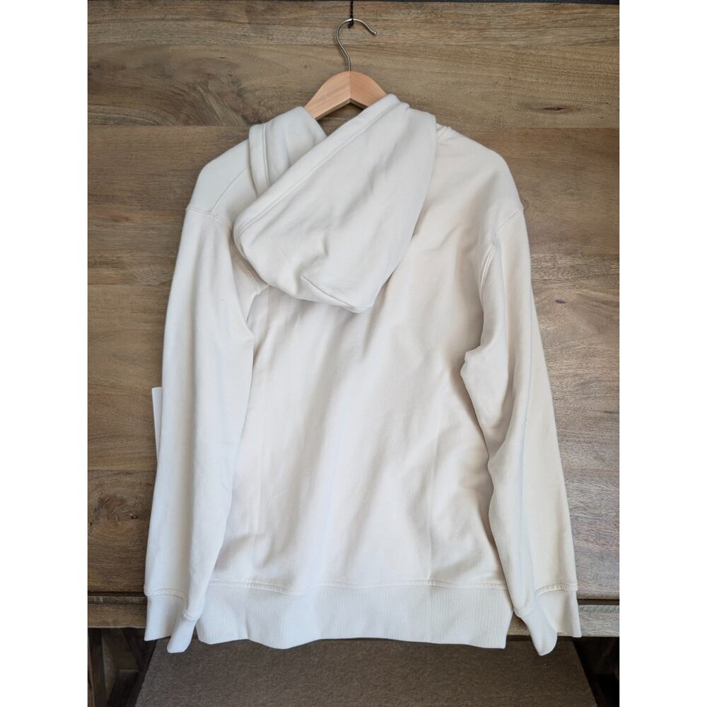 NWT Athleta Forever Fleece Hoodie Womens XS Cream Oversized Long Sleeve Full Zip - Picture 2 of 5